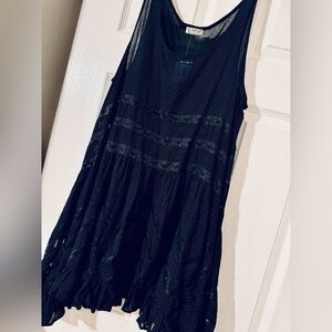 Freepeople black dress with lace inlays